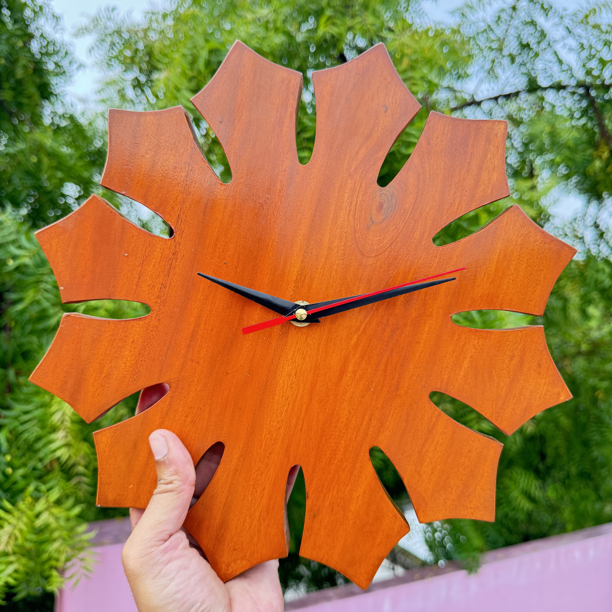 Handcrafted Rustic Wooden Clock