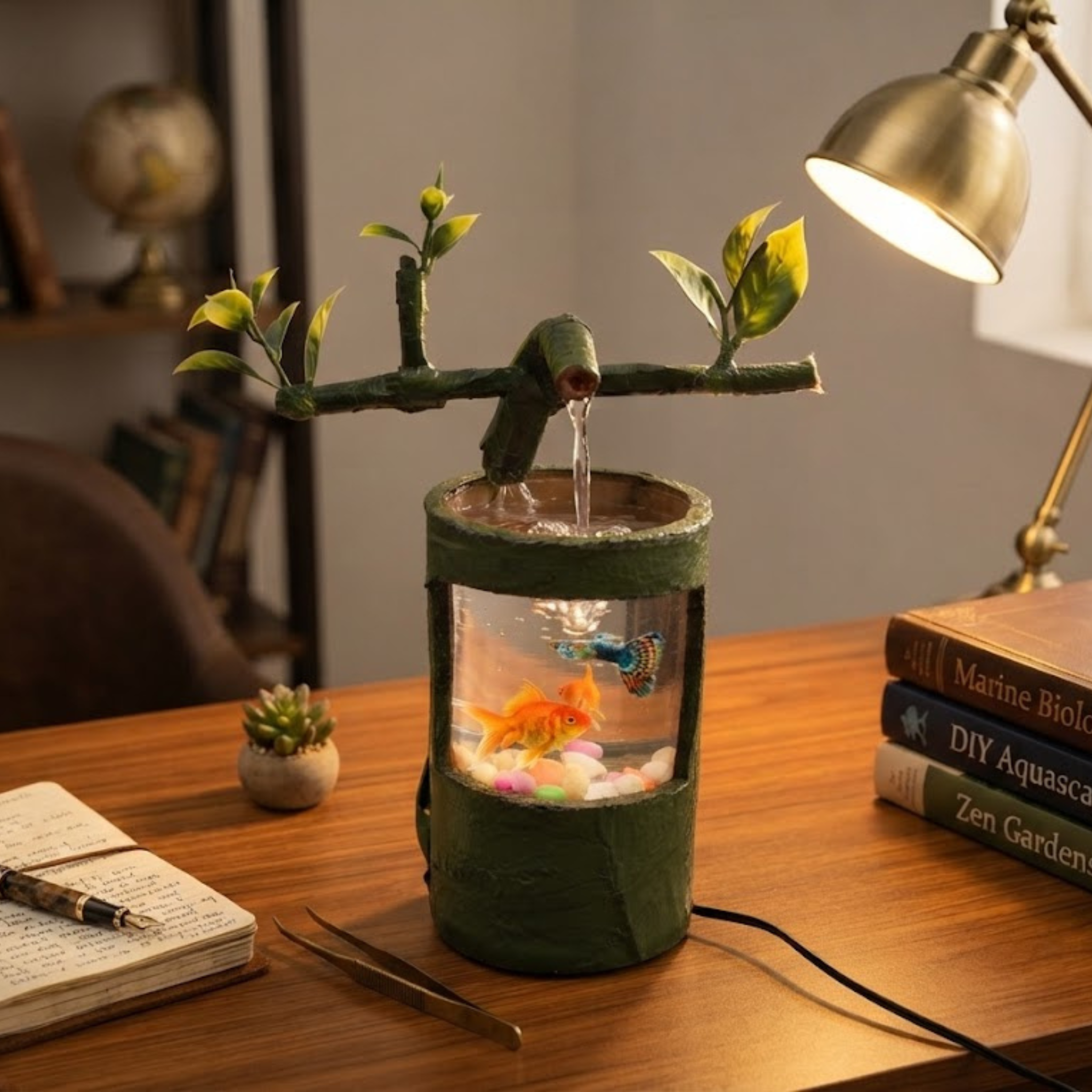 Zen Mini Waterfall Aquarium