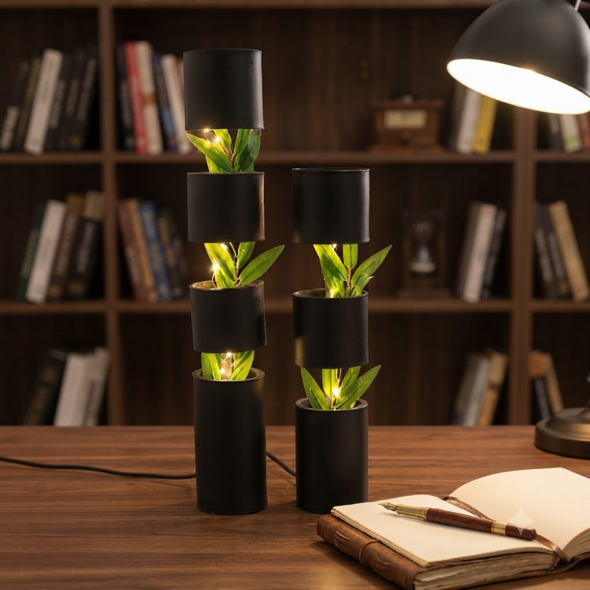 Modern Bamboo Stack Lamp